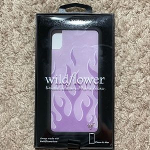 wildflower iphone xs max case. purple flame